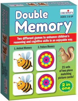 Double Memory: Two different games to enchance children's reasoning and cognitive skills in an enjoyable way Ages: 3 & Up