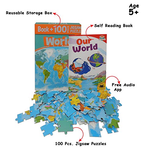 World: Book + 100 Piece Jigsaw Puzzle 