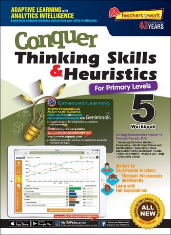 Conquer Thinking Skills & Heuristics for Primary Levels Workbook 5 + Geniebook
