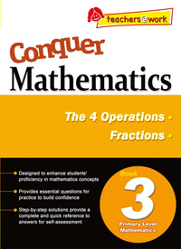 Conquer Mathematics : The 4 operations ,Fractions book3