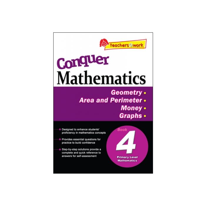 Conquer Mathematics Book 4 Primary Level Mathematics - Geometry Area, Permeter and Bar Graphs 